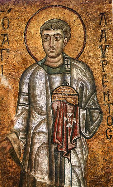 San Lorenzo_ Mosaico de la Catedral de Santa Sofía en Kiev.