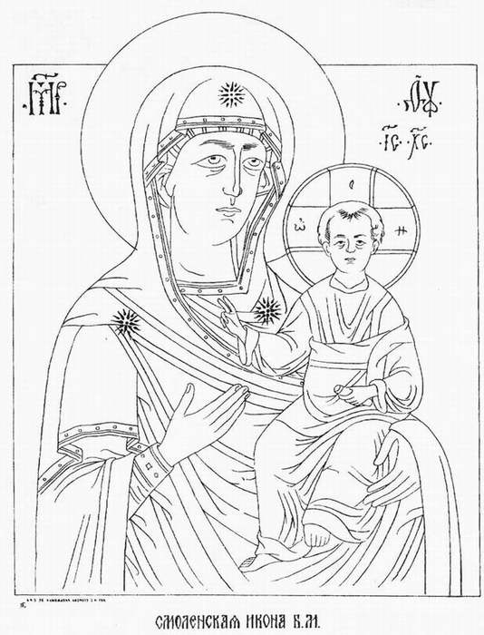 Esquema de la Virgen de Smolensko