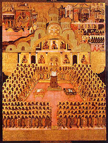 VII-Concilio-Ecumenico_Simon-Ushakov_1673_(Catedral-Smolensky-del-Convento-Novodeviche_Moscu)