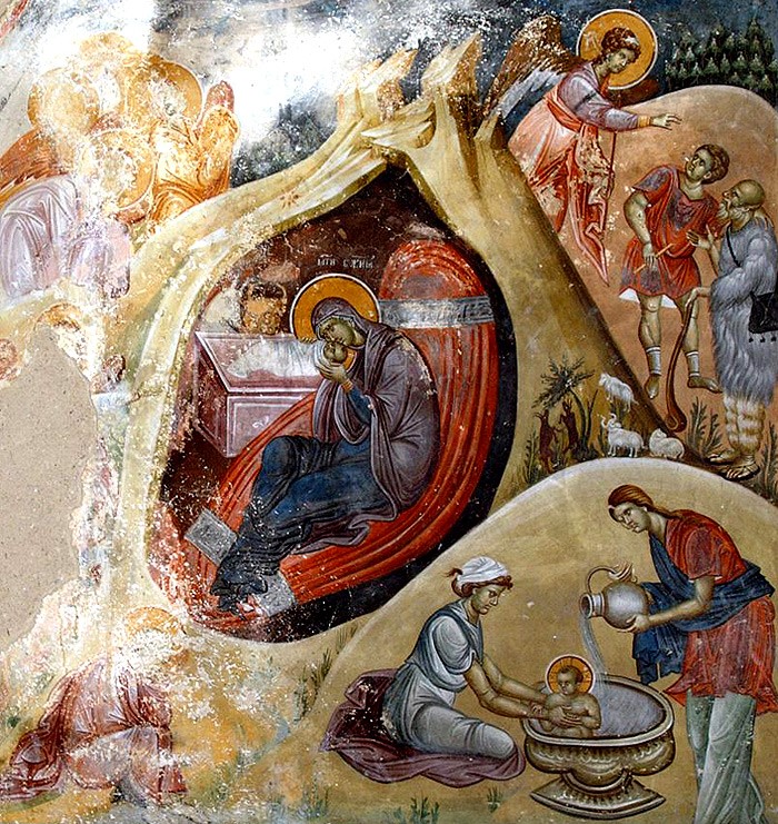 Natividad-de-Cristo_Fresco-Monasterio-Studenica_Serbia