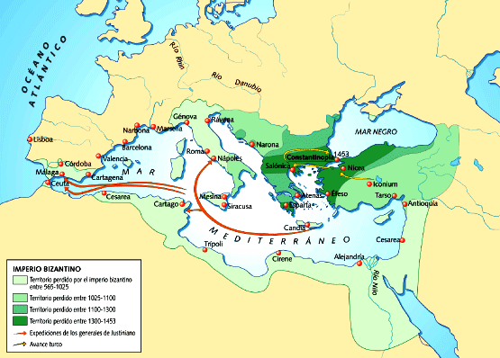 Evolución del Imperio Bizantino