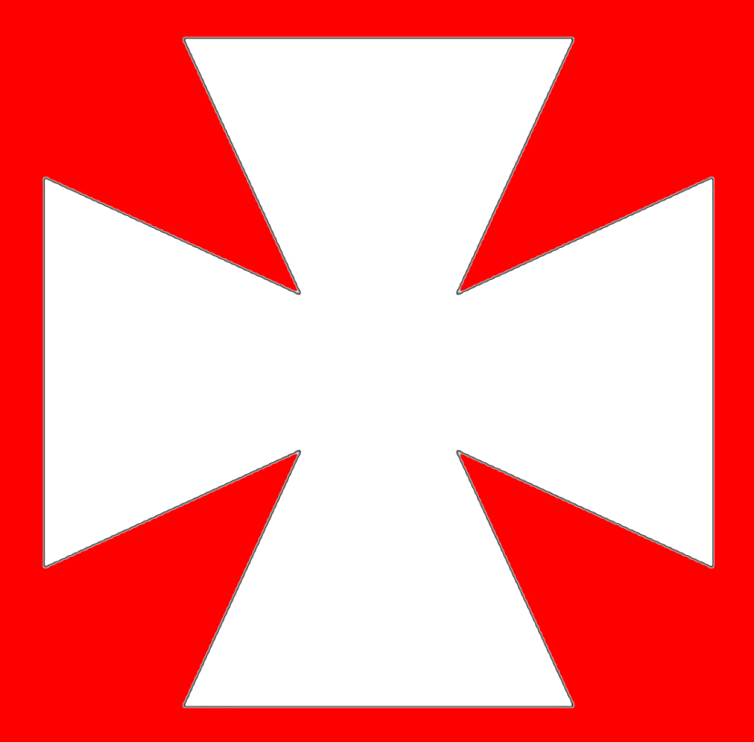32.7.cruz de malta fondo rojo