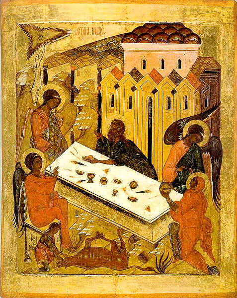 42.3. Icono de la Trinidad Siglo XVI Troitsa ikona GTG Galeria Tretyakov