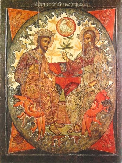 53.2.Trinidad del Nuevo Testamento Siglo XVII Museo Central de Arte Ruso Antiguo Andrey Rublev Moscu
