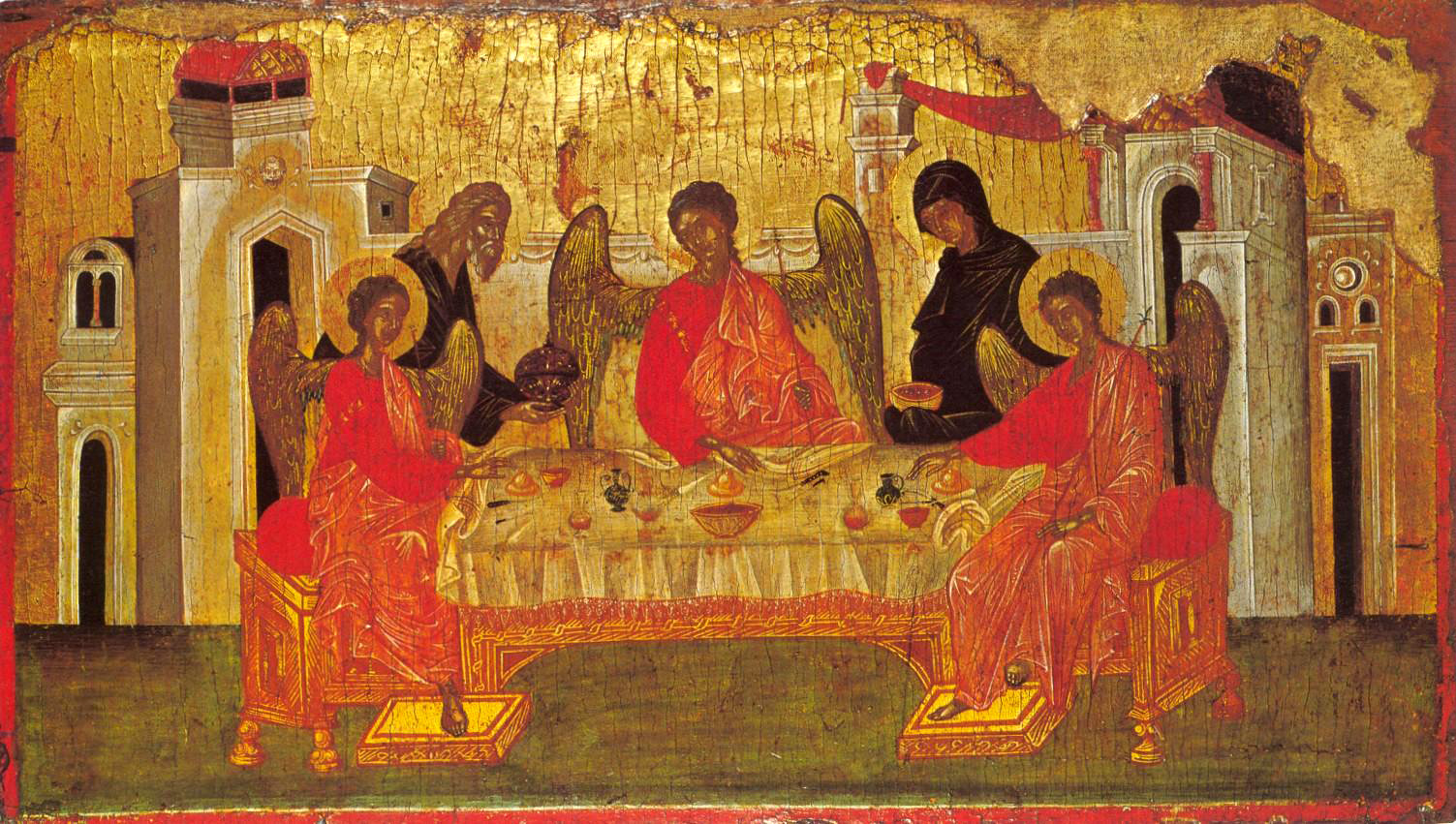 Hospitalidad-de-Abrahan_finales-del-siglo-XIV_ Museo-Arte-Bizantino_Atenas