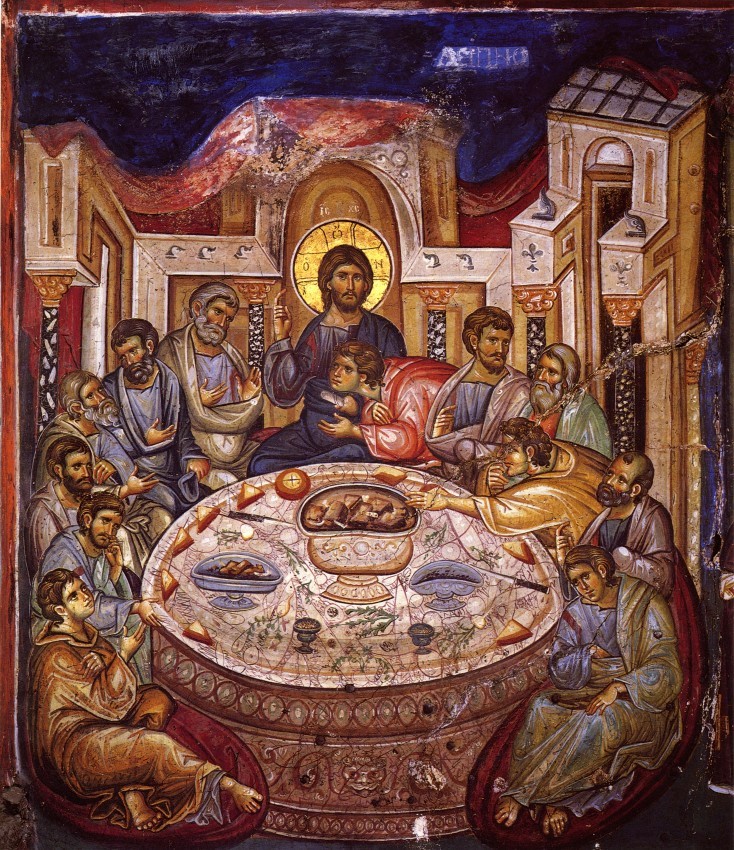 La-Ultima-Cena_principiosXIV_Fresco-del-monasterio-Vatoped_Athos